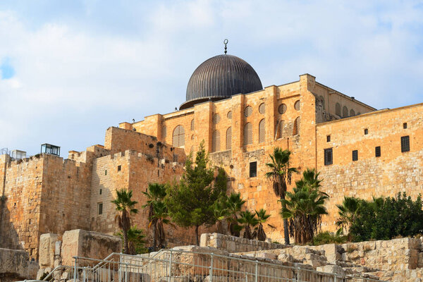 Al Aqsa Mosque in old city of Jerusalem, Israel.
