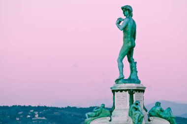 The bronze copy of Michelangelos David clipart