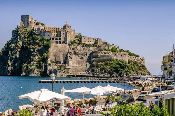 Restaurants on the sea in Ischia — Stock Photo, Image