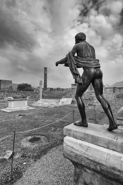 Bronze of the god Apollo at Pompeii — Foto de Stock