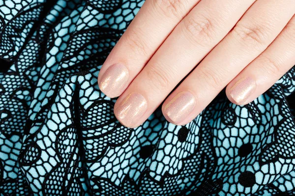 Hand with manicured nails — Stock Photo, Image
