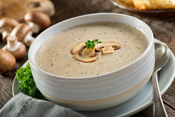 Crema de sopa de champiñones —  Fotos de Stock