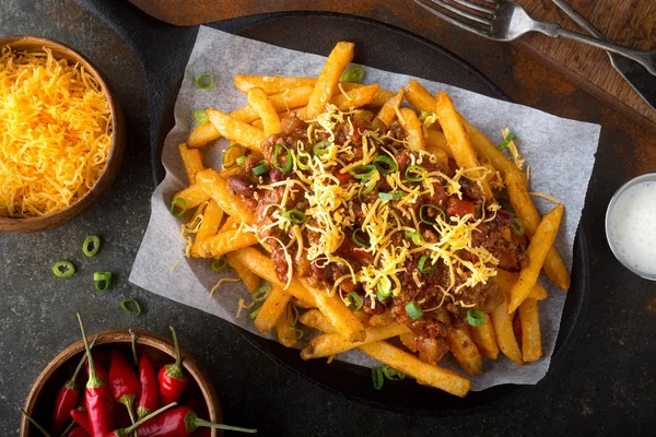 Batatas fritas picantes de chili — Fotografia de Stock