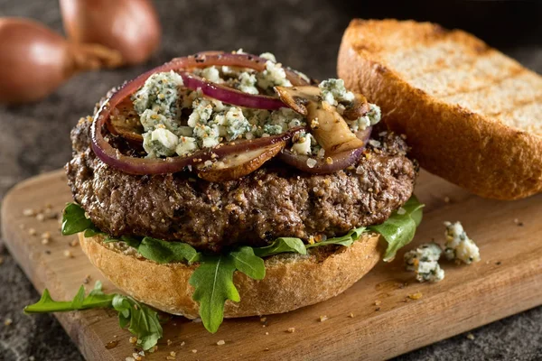 Blue Cheese Burger — Stock Photo, Image