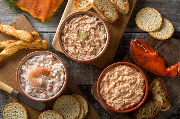 Surtidos de Mariscos y Salsas — Foto de Stock