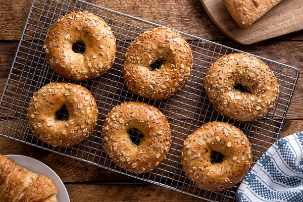 Whole Grain Bagels — Stock Photo, Image