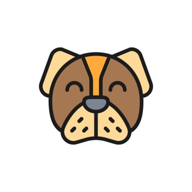 Vektör köpek, hayvan, hayvan rengi simgesi.