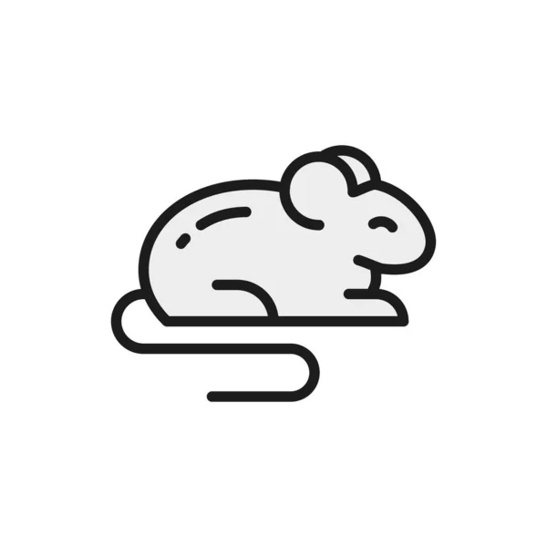 Souris, rat, hamster, rongeur, animal, animal icône de couleur plate . — Image vectorielle