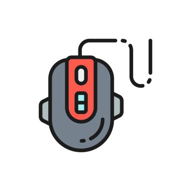 Bilgisayar oyunu fare düz çizgi simgesi.