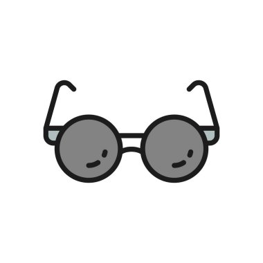 Kör düz çizgi simgesi için gözlük.