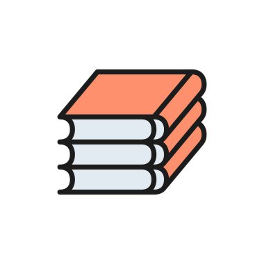 Vektör kitapları, kanun kodları düz renk simgesi.