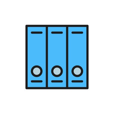 Dosya dizinleri düz renk simgesi. Beyaz arkaplanda izole