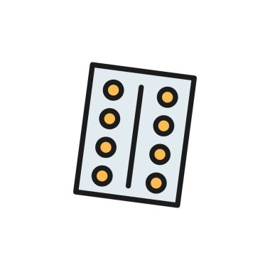 Düz renkli haplı taşıyıcı kabarcığı.