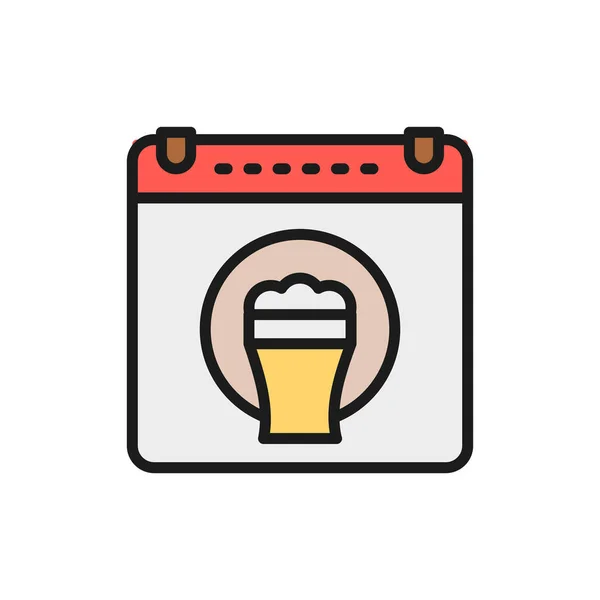Oktoberfest, Bierfest, Alkoholkalender. — Stockvektor