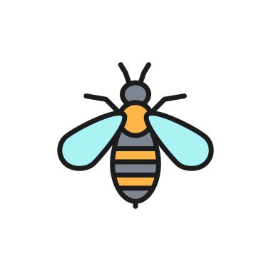 Arı zehri terapisi düz renk çizgisi simgesi. Beyaz arkaplanda izole