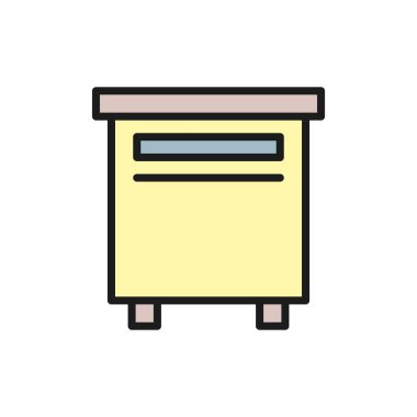 Profesyonel arı kovanı, düz renkli arı kovanı simgesi.