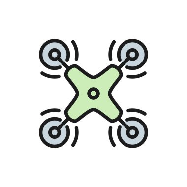 Uzaktan kumandalı hava aracı, hava aracı düz çizgi simgesi.