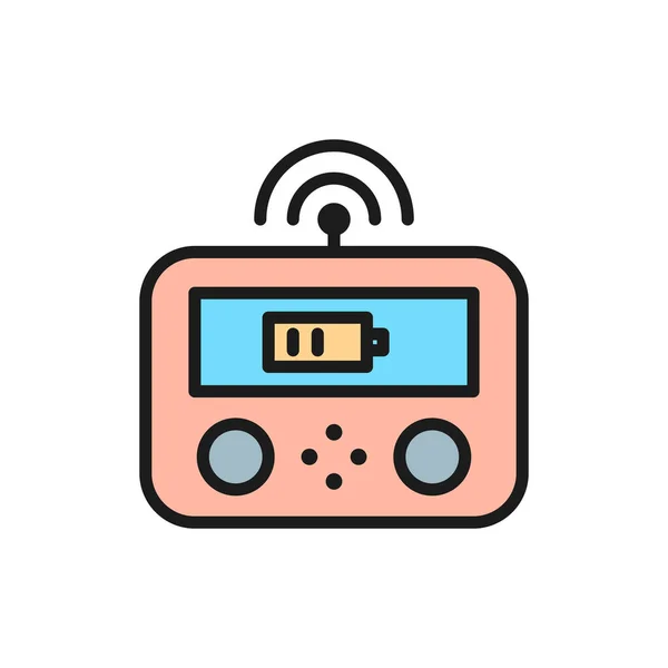 Remote drone controller, gamepad, kleurenpictogram van het bedieningspaneel. — Stockvector