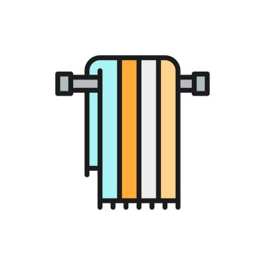 Düz çizgi simgesine büyük banyo havlusu.