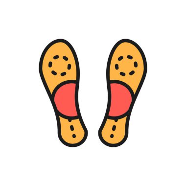 Ortopedik tabanlar, düz taban çizgi simgesi.