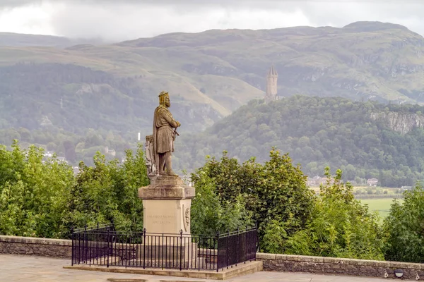 Rei Robert O Bruce Monumento no castelo de Stirling, Scotla — Fotografia de Stock