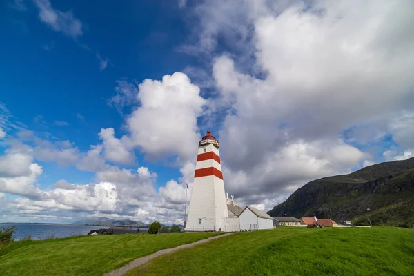The lighthouse of Alnes, Godoy island, on the west coast of Norway — Stock Photo, Image