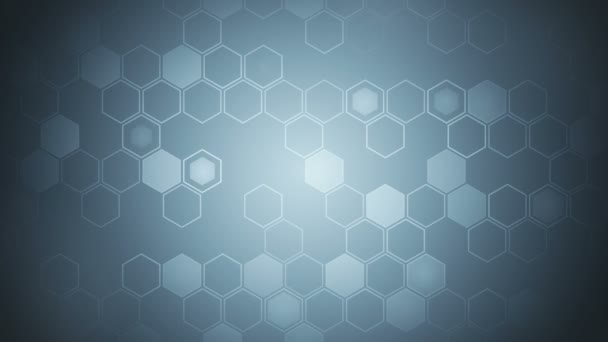 Hexagon Geometric Loop Animation Futuristic Background Honeycomb Hexagonal Digital Element — ストック動画