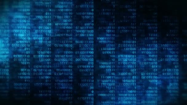 Двоичный Код Темно Синий Фон Онлайн Трансляция Цифровыми Технологиями Номер — стоковое видео