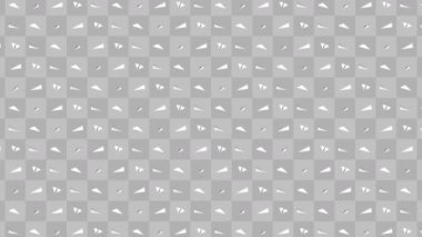 El yapımı kağıt uçak koleksiyonu. Gri arka planda akan beyaz kağıt uçağın animasyonu. İş bağlantısı konsepti. Origami uçağı uçuyor.
