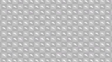 El yapımı kağıt uçak koleksiyonu. Gri arka planda akan beyaz kağıt uçağın animasyonu. İş bağlantısı konsepti. Origami uçağı uçuyor.