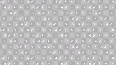 El yapımı kağıt uçak koleksiyonu. Gri arka planda akan beyaz kağıt uçağın animasyonu. İş bağlantısı konsepti. Origami uçağı uçuyor.
