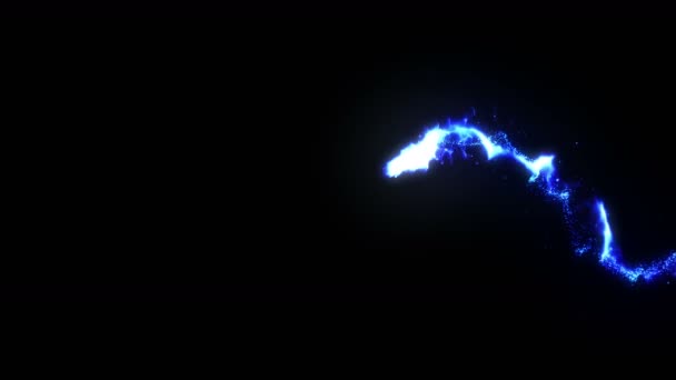 用火花燃着火焰 蓝色闪烁着火焰的动画 抽象的火光背景 — 图库视频影像