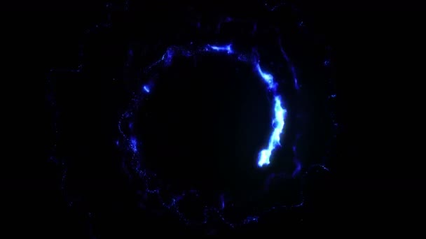 Queimar Chama Fogo Com Faíscas Animação Fogo Brilho Azul Abstrato — Vídeo de Stock
