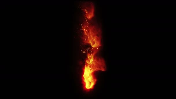 Fiamma Fuoco Ardente Con Scintille Animazione Fuoco Rosso Scintillio Astratto — Video Stock