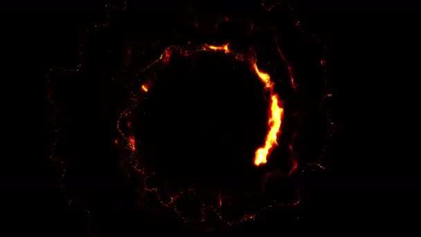 Queimar Chama Fogo Com Faíscas Animação Fogo Brilho Vermelho Abstrato — Vídeo de Stock