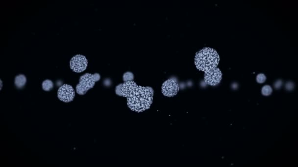 Célula Vírica Forma Esférica Vírus Patogénicos Causadores Infecção Animação Loop — Vídeo de Stock