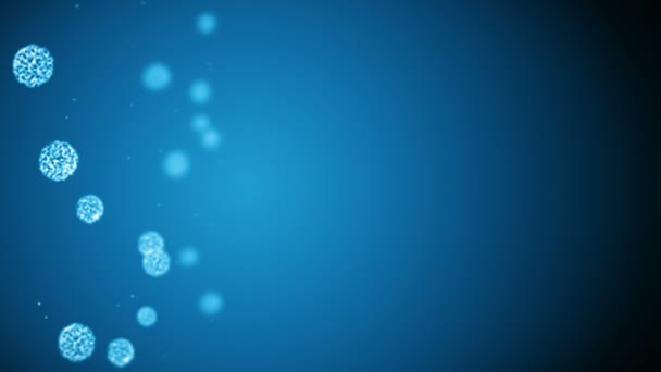 Вірусна Клітина Сферичної Форми Патогенні Віруси Викликають Інфекцію Циклічна Анімація — стокове відео