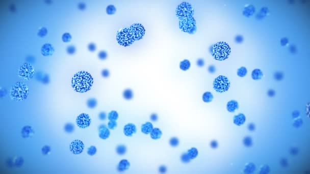 Cellule Virale Forme Sphérique Virus Pathogènes Causant Infection Animation Boucle — Video