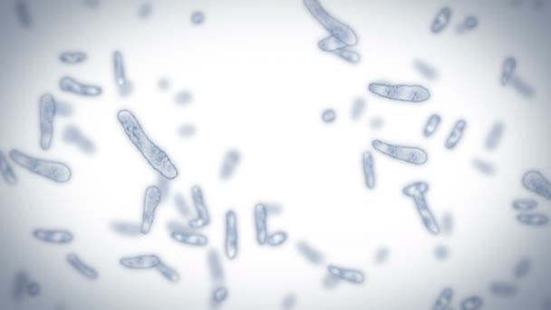 Célula Viral Forma Lineal Virus Patógenos Que Causan Infección Animación — Vídeo de stock