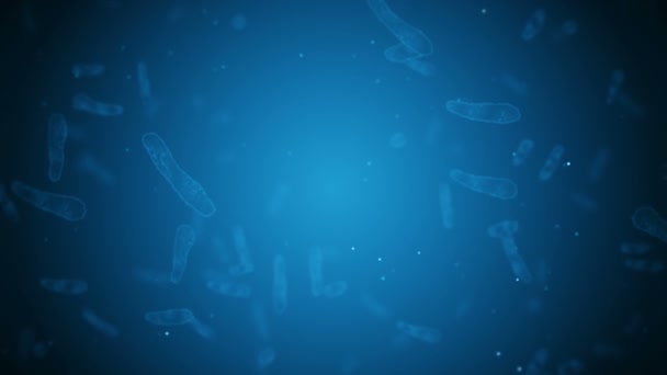 Célula Viral Forma Lineal Virus Patógenos Que Causan Infección Animación — Vídeos de Stock