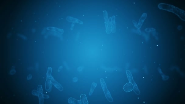 Komórka Wirusa Kształcie Liniowym Wirusy Patogenne Wywołujące Zakażenie Animacja Pętli — Wideo stockowe