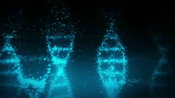 Dna Molecuul Helix Als Symbool Voor Genetica Code Geneeskunde Technologie — Stockvideo