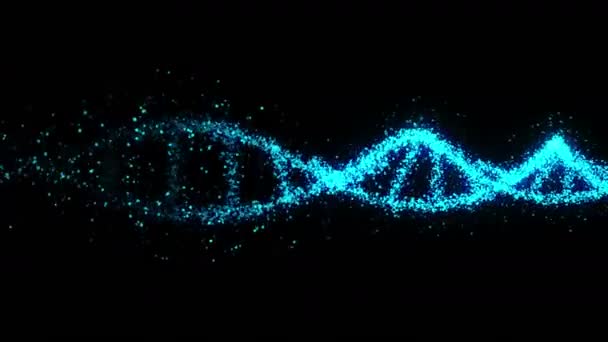 Dna Molekyl Helix Som Symbol För Genetik Kod Medicin Och — Stockvideo