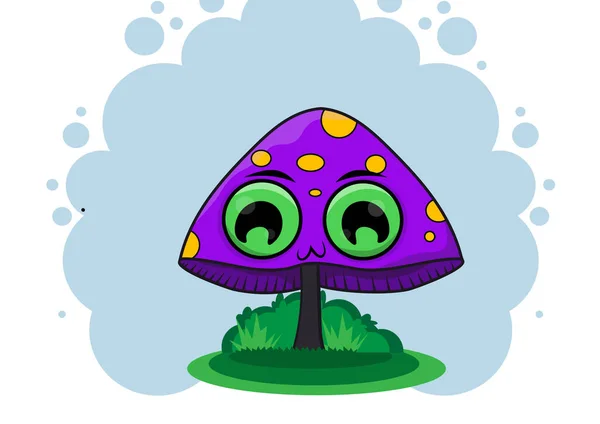 Moshroom Illustration Cartoon Vector Comic — Stock Vector