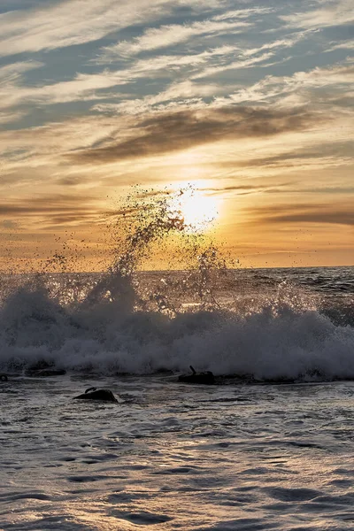                                  Denizde güzel bir gün batımı.           