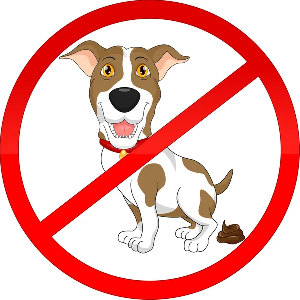 Žádný pes pooping znamení — Stockový vektor