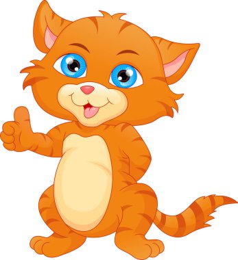 şirin kedi çizgi film başparmak yukarı