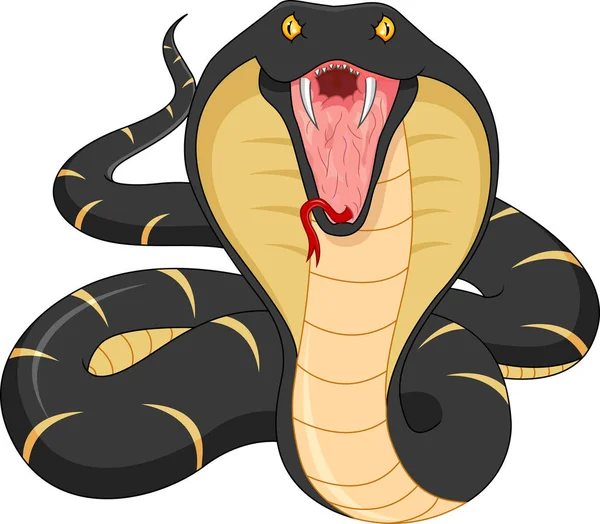 Сердитий змія мультфільм — стоковий вектор