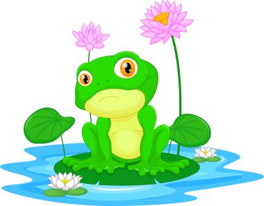 bir yaprak üzerinde oturan yeşil kurbağa