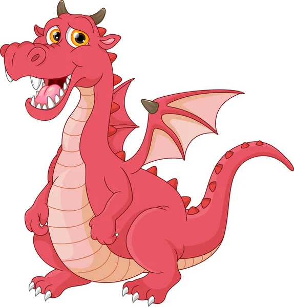 Desenhos animados dragão engraçado — Vetor de Stock